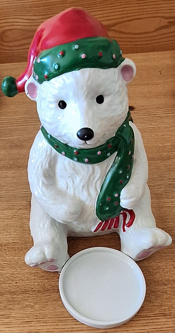 Partylite Portacandele: Partylite Weihnachts-Eisbär Keramik Figur  – Usato da Adlikon b. Andelfingen venduto da Kraemse