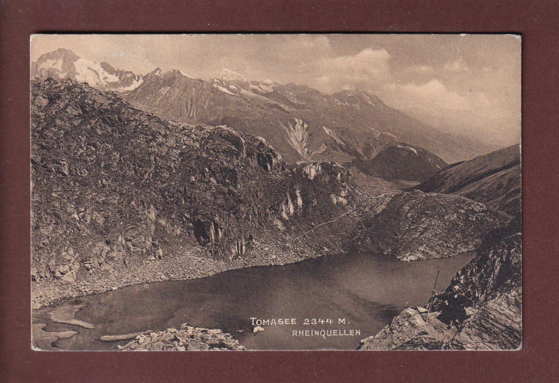 Cartoline postali: TOMASEE - Rheinquellen - 1928 – Usato da Pully venduto da nicecards