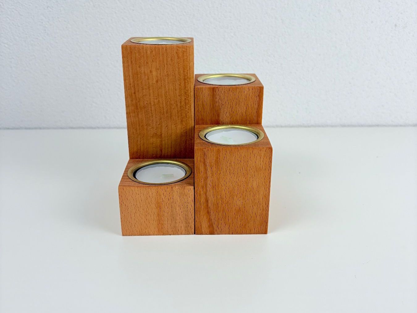Kerzenständer: 4er Set Teelichthalter Buche Massivholz – Neu (gemäss Beschreibung) aus Zwillikon von Eni88