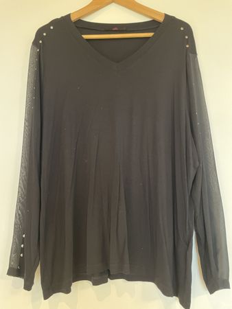 Shirtbluse Shirt  T-Shirt Emilia Lay schwarz 46 48