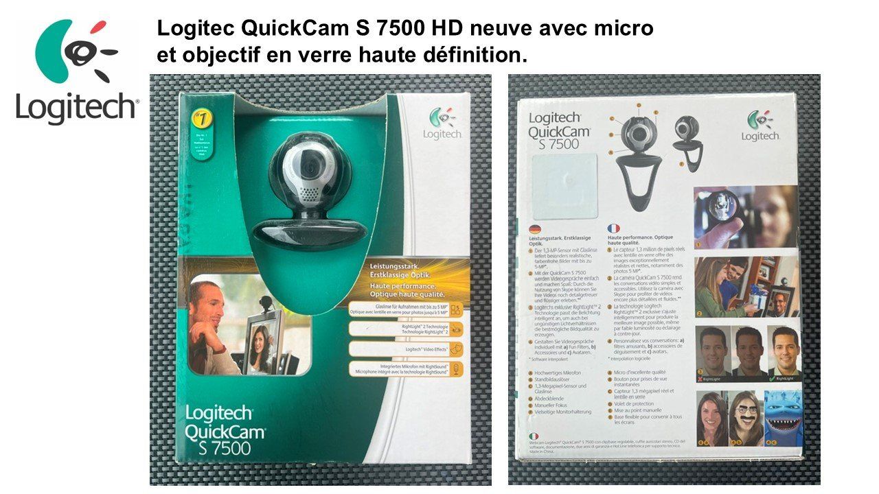 Logitech Webcam: Logitec QuickCam S 7500 HD – Nuovo e nell'imballaggio originale da St-Légier-Chiésaz venduto da EvaVDRiviera
