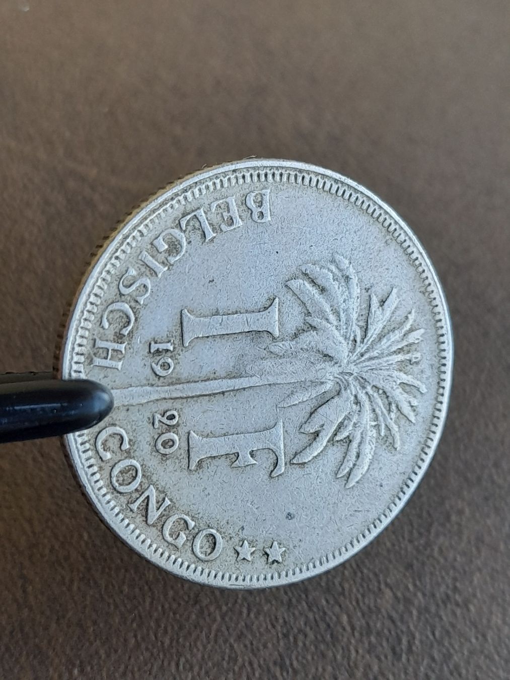 Alle Münzen: 1 FRANC 1922 CONGO BELGE / BELGISCH – Gebraucht aus Basel von Basel_20 4