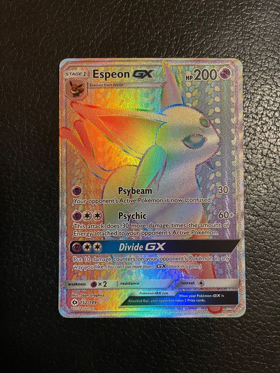 Sun&Moon Espeon GX 152/149 Secret Rare Rainbow MINT Ab 1 Kaufen auf Ricardo