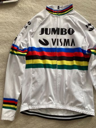 Radtrikot Jumbo-Visma weiss, Grösse S, fast Neu, Velojacke