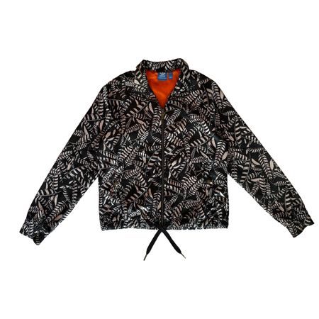 Adidas Originals Jacke Blattmuster Schwarz Weiss Gr. 38