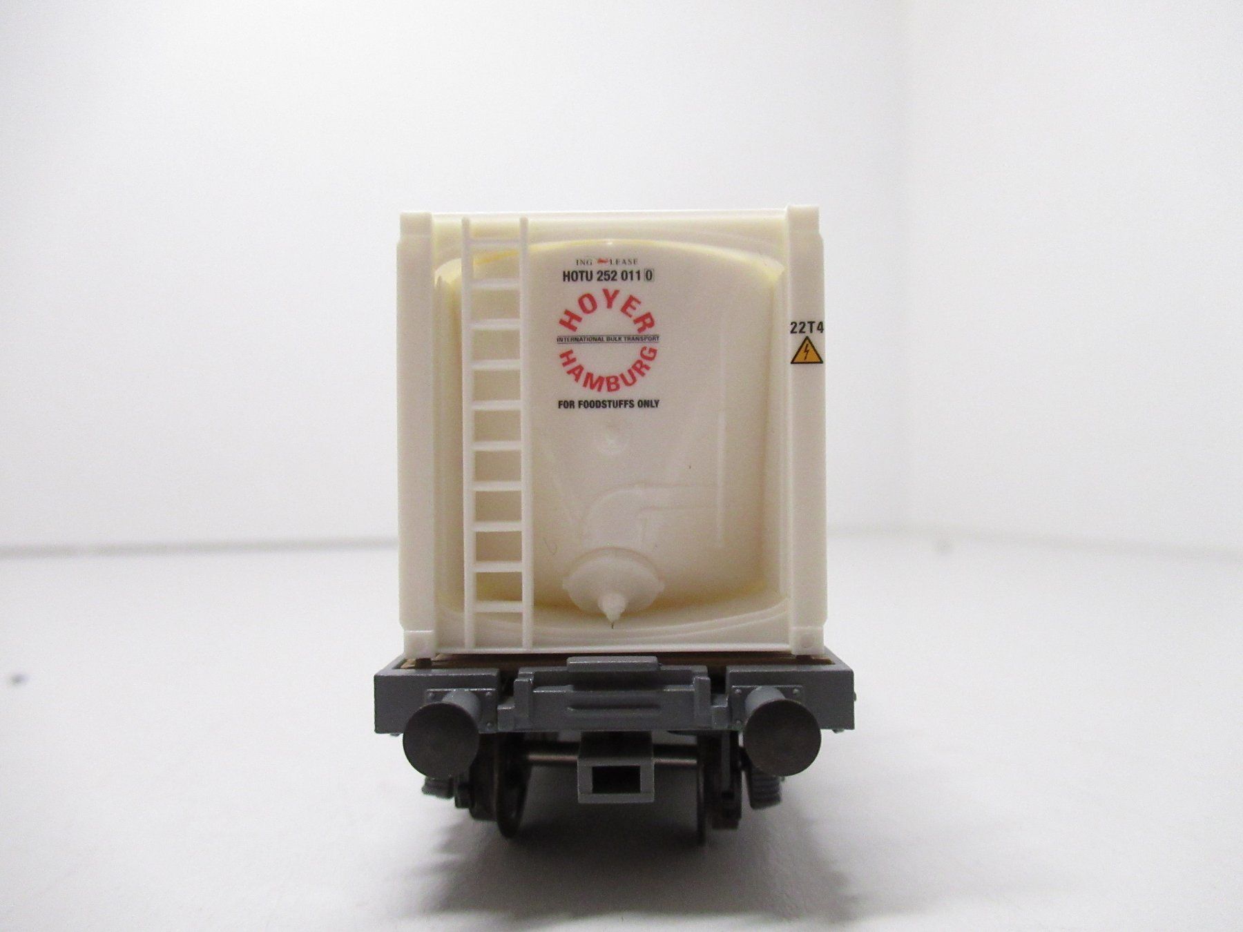 Hag Modellini di ferrovie: HAG 357 SBB CFF FFS Flachwagen mit Hoyer Container Ladung – Usato da Basel venduto da mhmarken 3