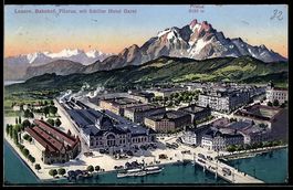 AK Luzern, Schiller Hotel Garni, Bahnhof