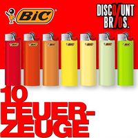 10 Stk. BIC® Einwegfeuerzeuge MAXI FEUERZEUGE farbig