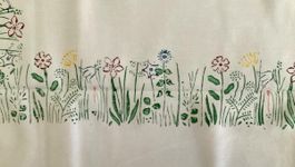 Mitteldecke mit Blumen-Print, 75x75 cm