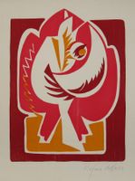 Regina De Vries (1913 - 85) Abstr. Komposition, Holzschnitt