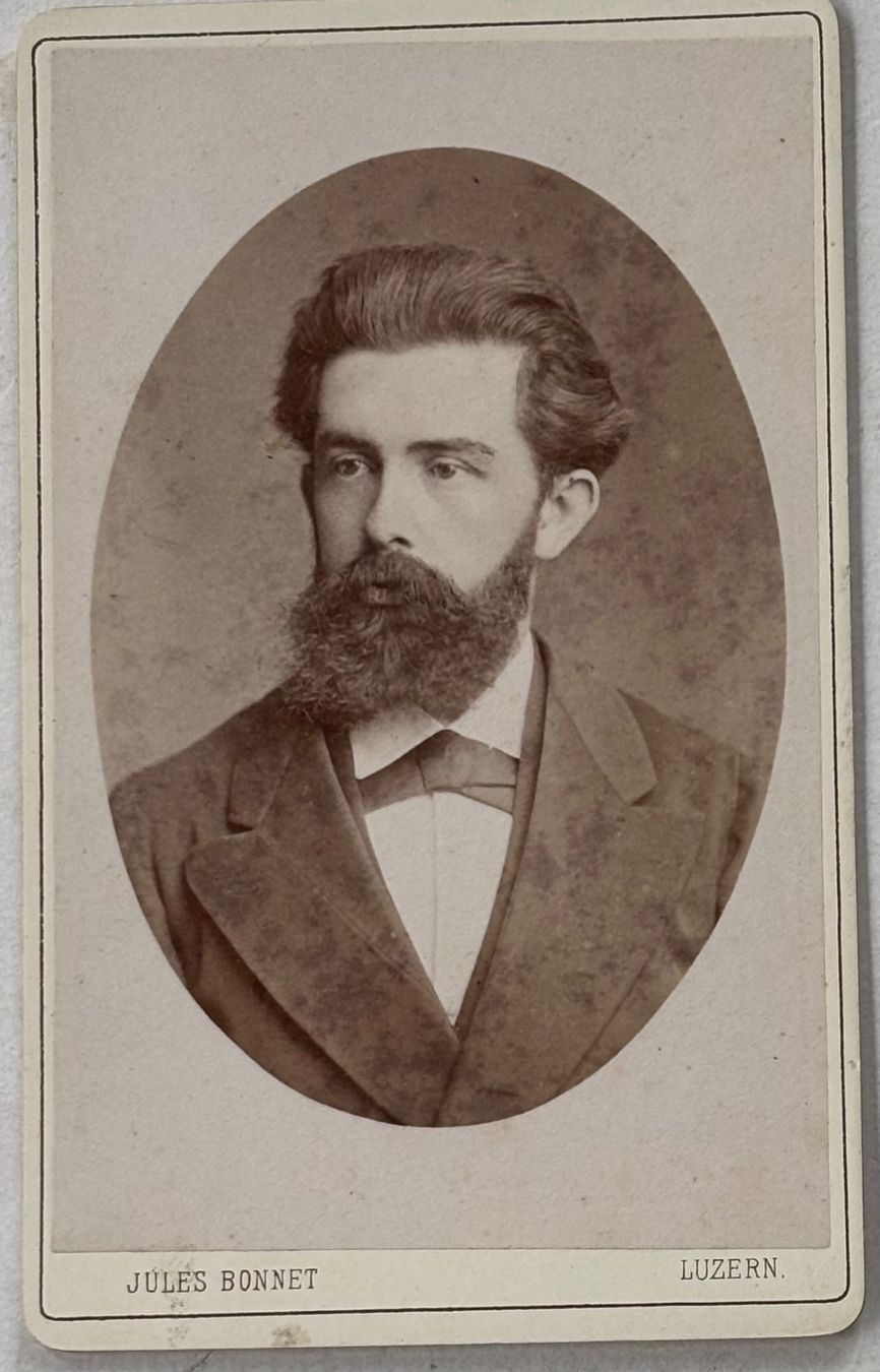 Cartoline postali: CDV Jules Bonnet, Luzern - Mann mit Bart – Usato da Frauenfeld venduto da Merk52
