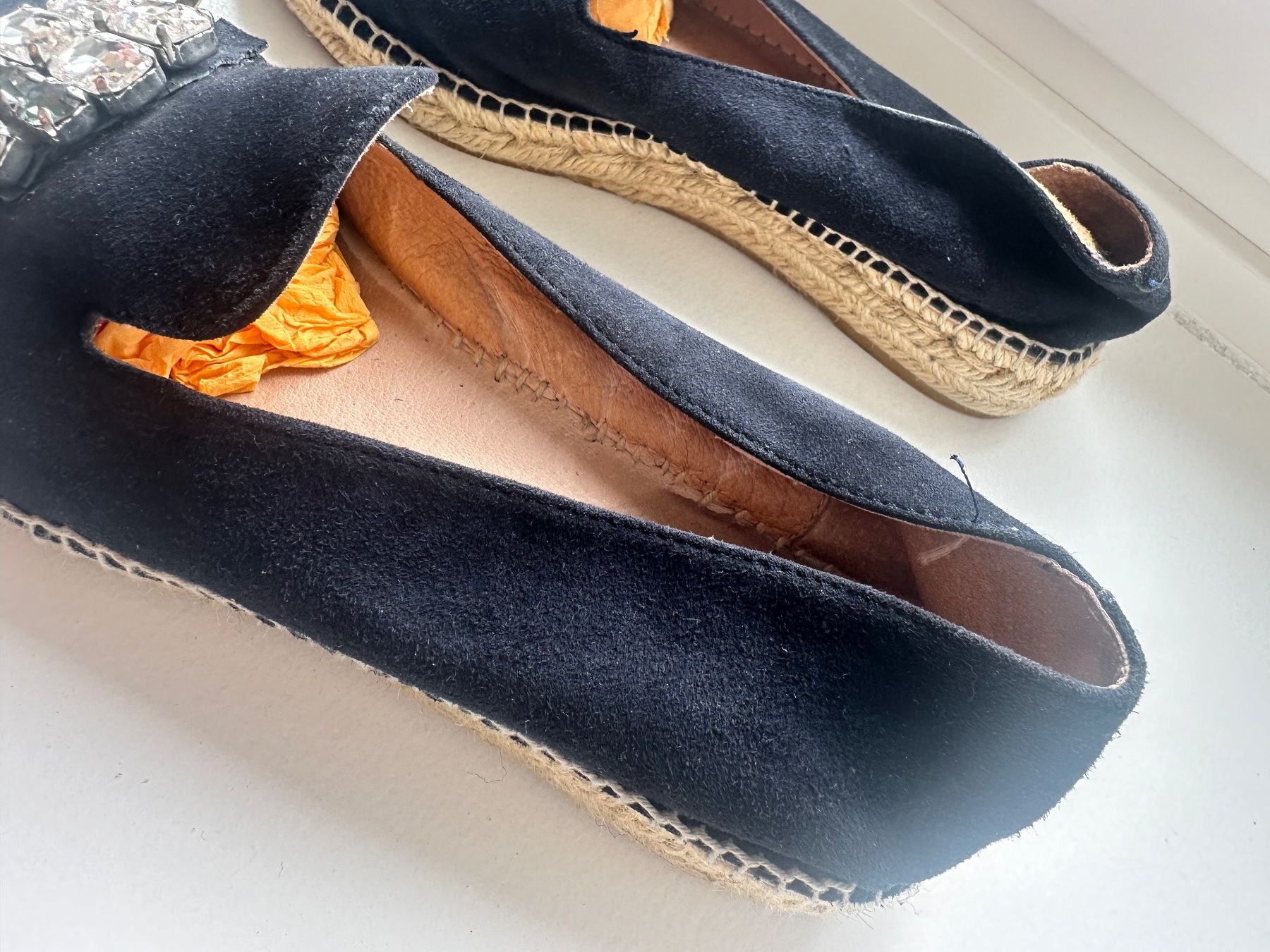 Scarpe da donna: Dunkelblaue Espadrilles mit Glitzerstein – Usato da Uster venduto da Monika_OB 2
