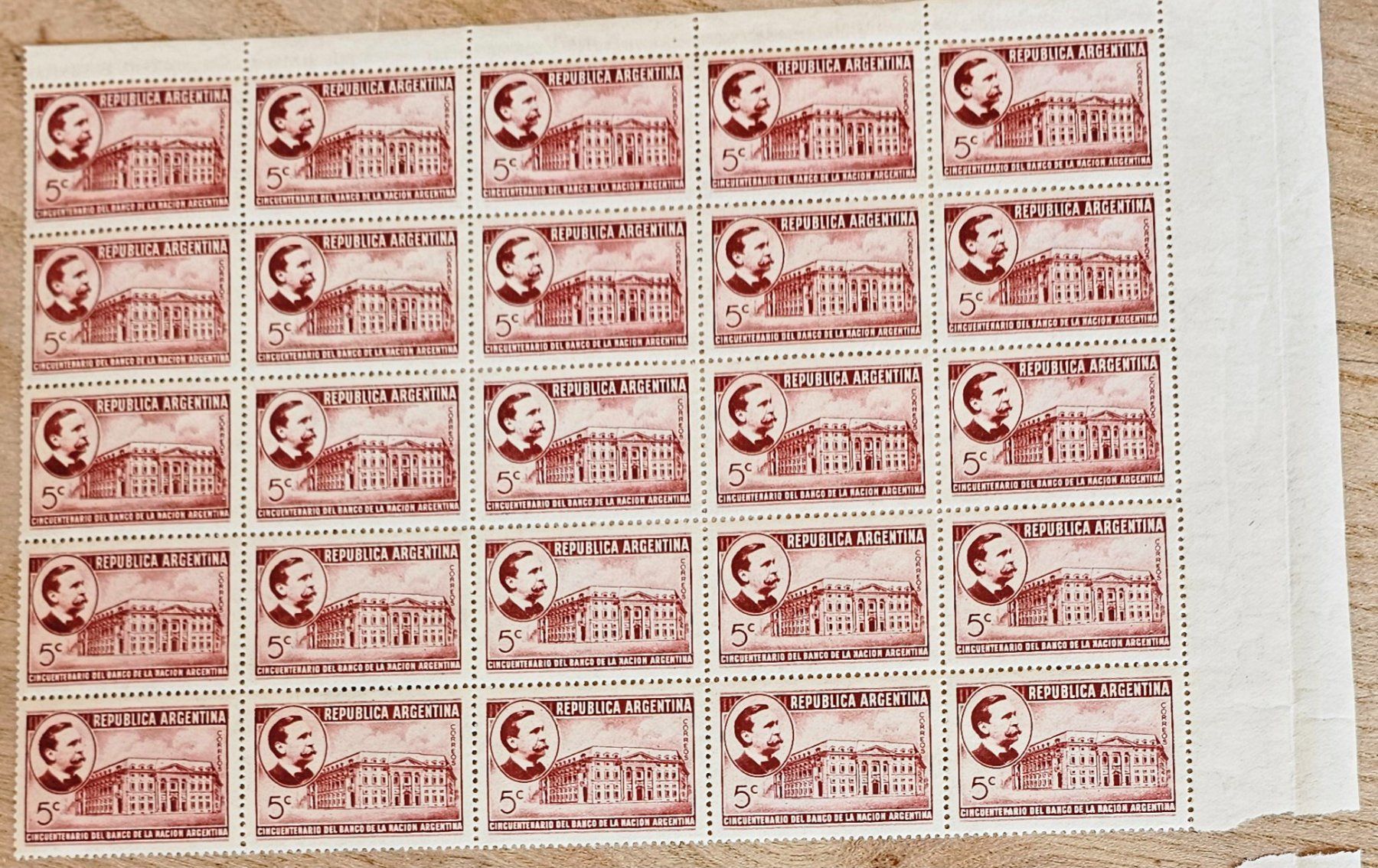 Alle Briefmarken: Argentina - 16 Marken Bogen ** 1941 – Neu (gemäss Beschreibung) aus Les Valettes von Nuba1