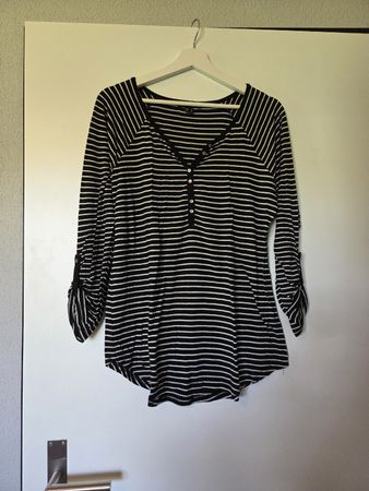 Atmosphere Umstands-Bluse, Gr. 44, schwarz-weiss gestreift