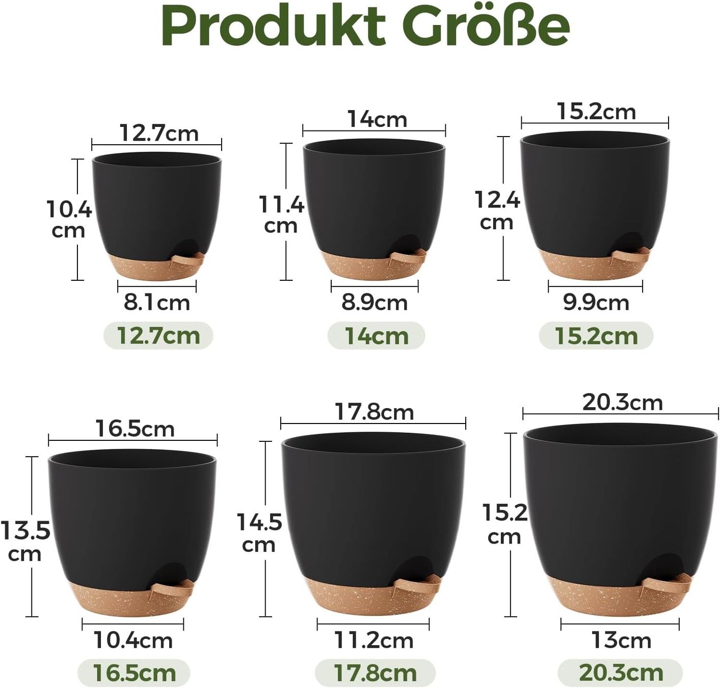 Blumentöpfe: Blumentöpfe 6er Set selbstbewässernd mit Untersetzer – Neu und originalverpackt aus Dietikon von Abverkauf10 1