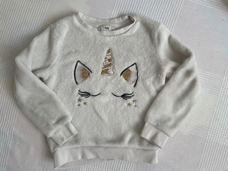 Felpa C&A unicorno taglia 128 bambina
