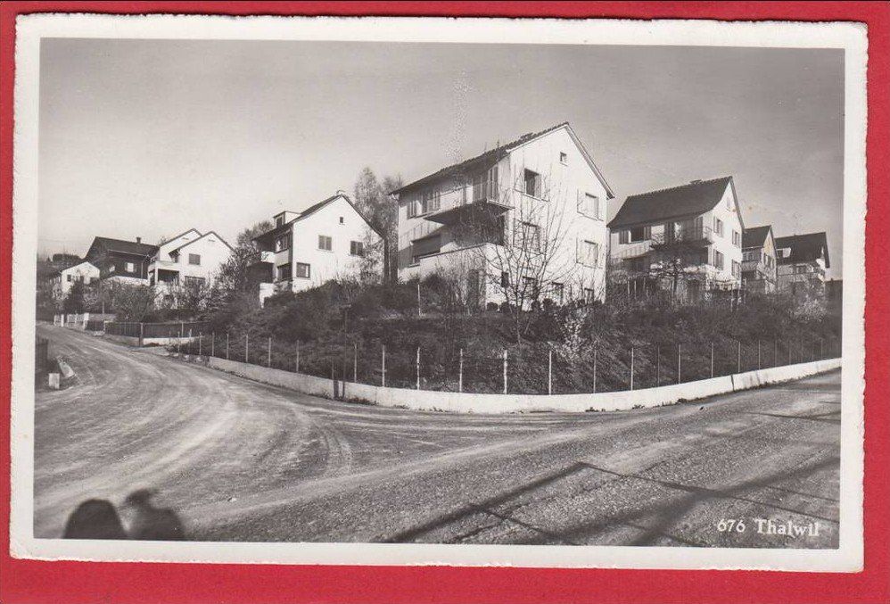 Cartoline postali: THALWIL, QUARTIERSTRASSE – Usato da Grüningen venduto da Kartenlaube