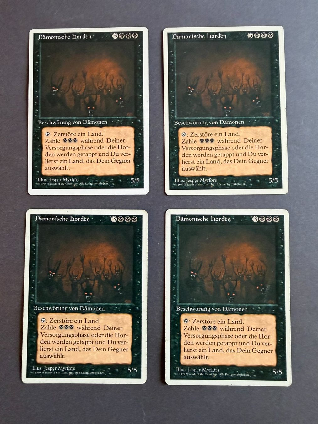 Magic The Gathering Carte collezionabili: 4x Dämonische Horden // Foreign White Bordered // Magic – Usato da Binz venduto da Tempelritter