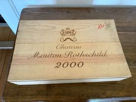 Holzkiste Chateau Mouton Rothschild 2000 leer guter Zustand