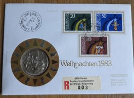 Silbermedaille Weihnachten 1983