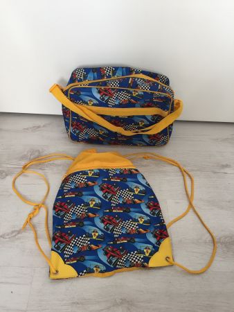 2er Set: Sporttasche + Turnsäckli Formel1 Design