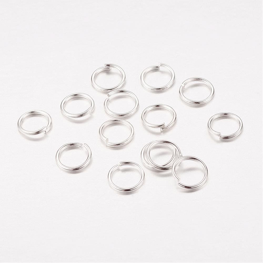 Perle (finte): 50 Spaltringe (einfach) versilbert   6mm – Nuovo (secondo la descrizione) da Alpnachstad venduto da perlengaby 1