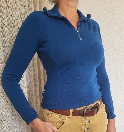 Icebreaker Damen blau Merinowolle Pull Gr. M
