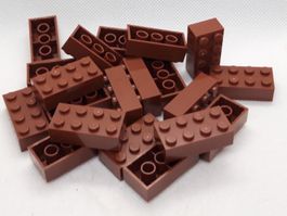 Lego 20 Stk. Brick 2x4 reddish brown (new)