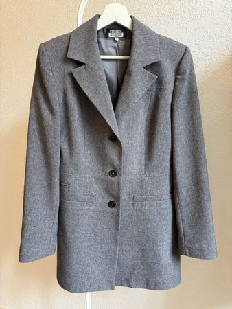 Blazer vintage long gris Femmes je vous aime Paris, t.36/S 
