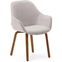 Kave Home Armlehnstuhl Aleli Chenille Stoff beige Beine Esch