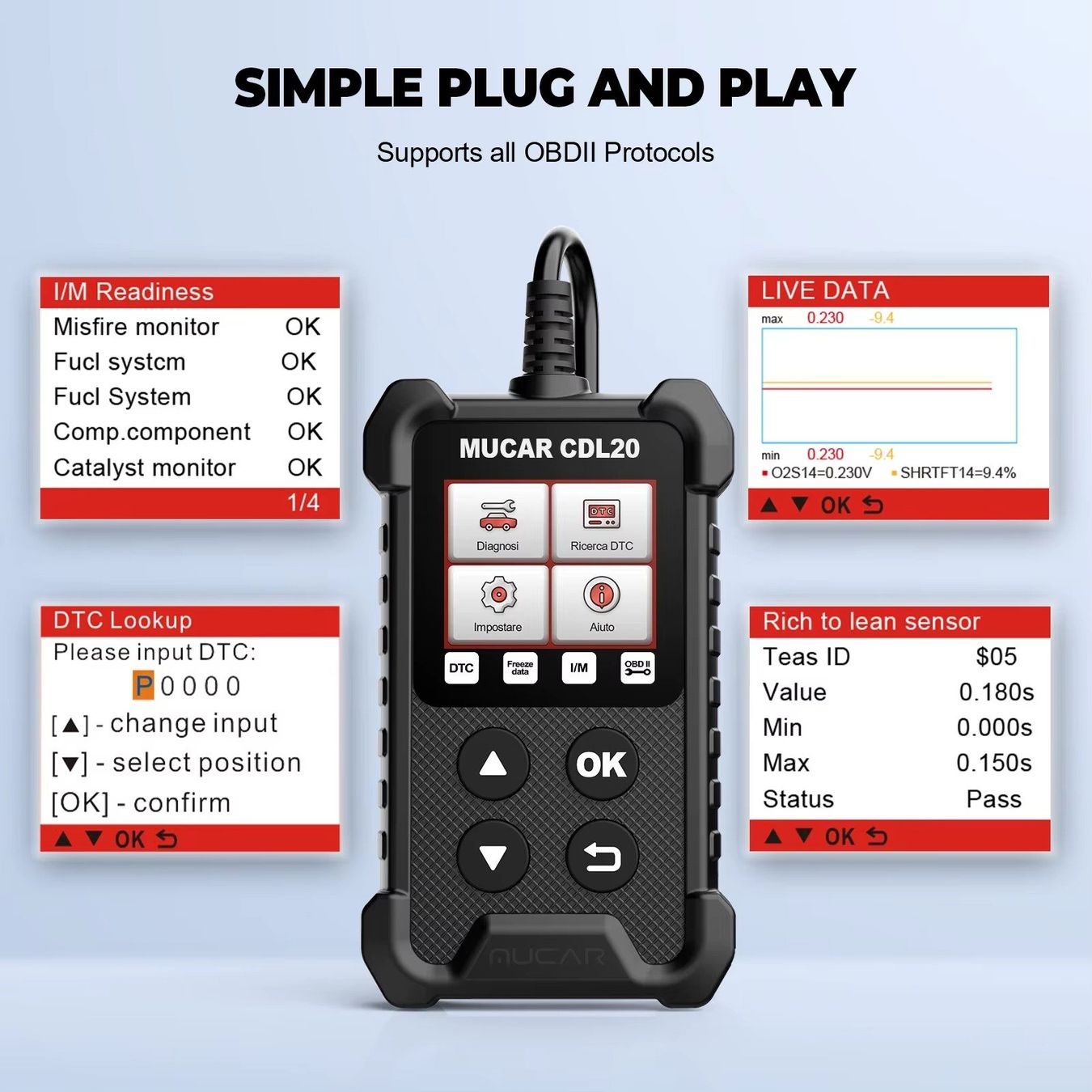 Sonstiges Fahrzeugzubehör: MUCAR CDL20 OBD2 Auto Diagnosegerät - Fehlercode Leser – Neu (gemäss Beschreibung) aus Uerkheim von Justi.y 1