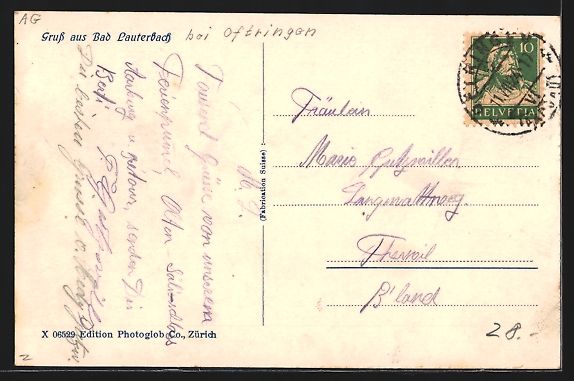 Cartes postales: AK Oftringen, Blick nach Bad Lauterbach – D'occasion à Berlin par bartko-reher 1