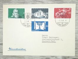 TR68 Enveloppe + Timbre Suisse 1948