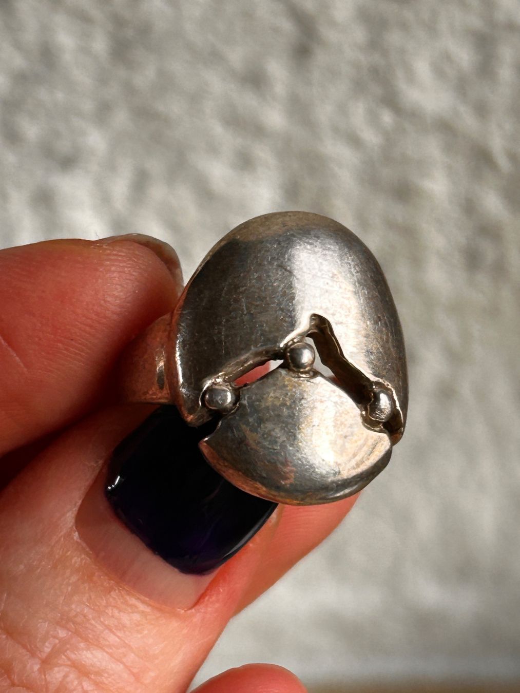 Anelli: Silber Ring EGG DESIGNER (Grösse 58) – Usato da Dittingen venduto da Bellevista