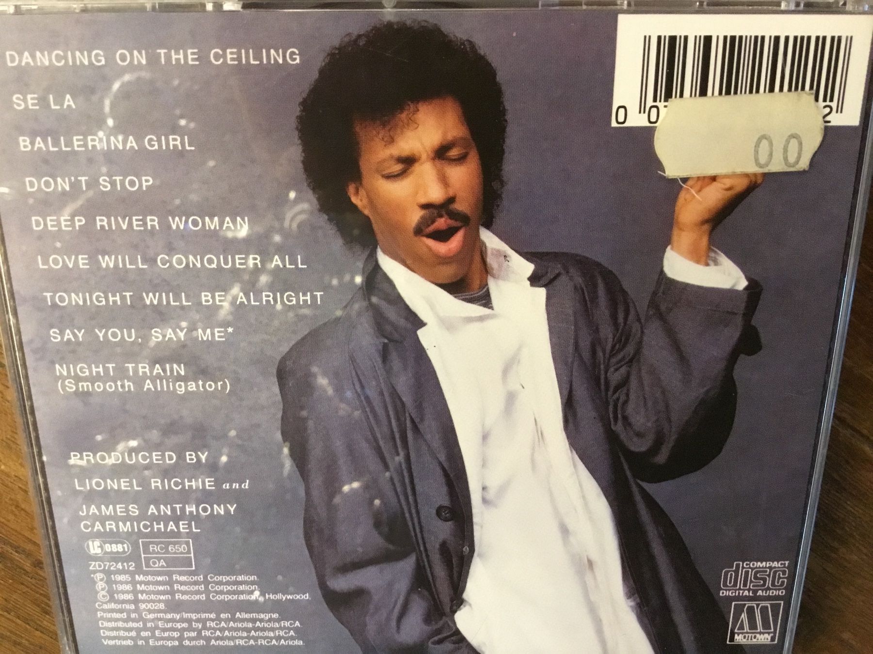 CD: Lionel Richie - Dancing On The Ceiling CD, o – Usato da Thierachern venduto da sweden08 1