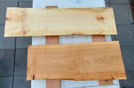 KIRSCHE 99x4,5x40cm Klotzbrett Bretter massiv Baumstamm