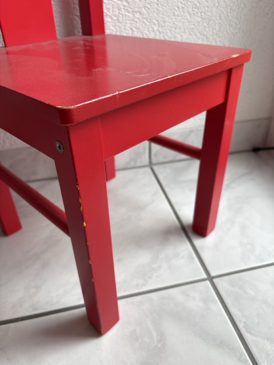 Ikea Tischset: Kindertisch mit Stühlen, Rot, Holz, Ikea – Gebraucht aus Birmensdorf ZH von tan_nk9m 3