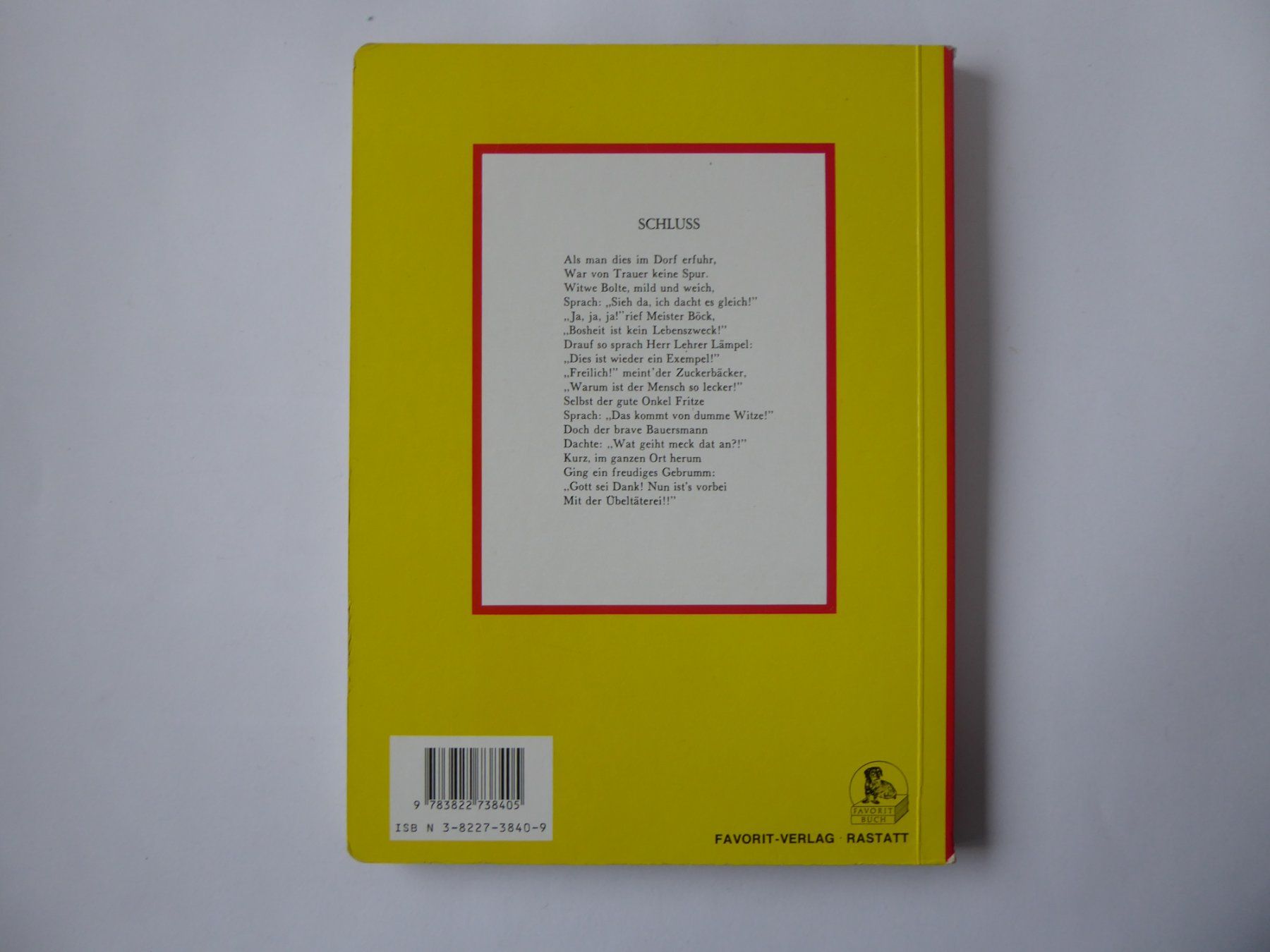 Libri: Bubengeschichten Buch Max & Moritz, Wilhelm Busch, Favorit – Usato da Turbenthal venduto da Nautop 5