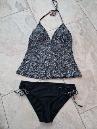 Tankini von Protest, Grösse 38C, Schwarz/Weiss