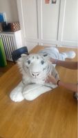 Stofftier Tiger weiss gross