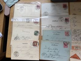36 alte Ansichtskarten und Belege Deutsches Reich