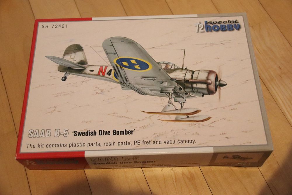 1/72 Special Hobby SAAB B-5 Swedish Dive Bomber Plastic Model Kit