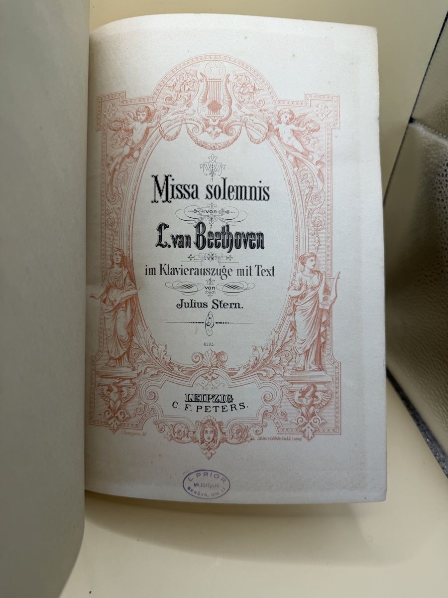 Libri: Beethoven Missa Solemnis Partition Peters Leipzig – Usato da Genève venduto da sho_67qj 2
