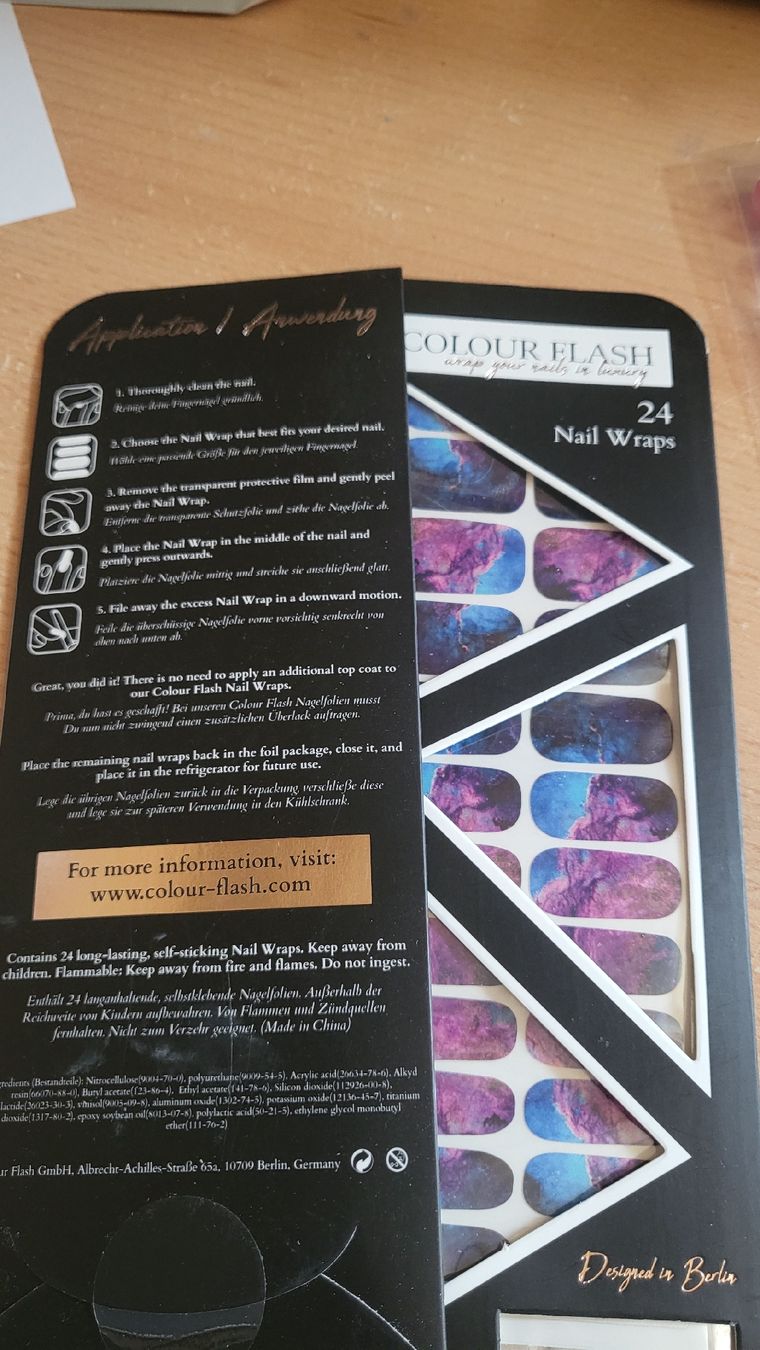 Unghie finte: Gel Nail Wraps Set 5 – Nuovo e nell'imballaggio originale da Sagogn venduto da salsagirl30 1
