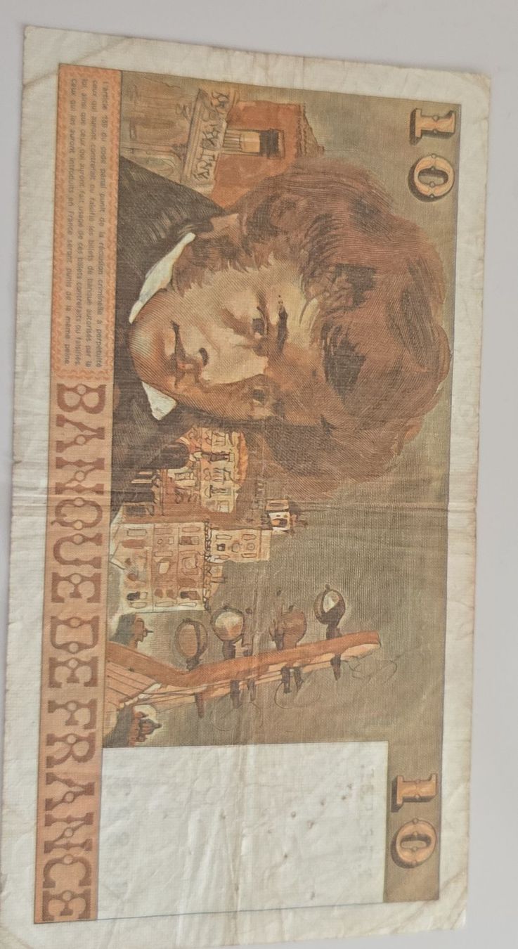 Banconote: Seltene 10-Francs-Note - Baudelaire -  – Difettoso da Neuenhof venduto da archia
