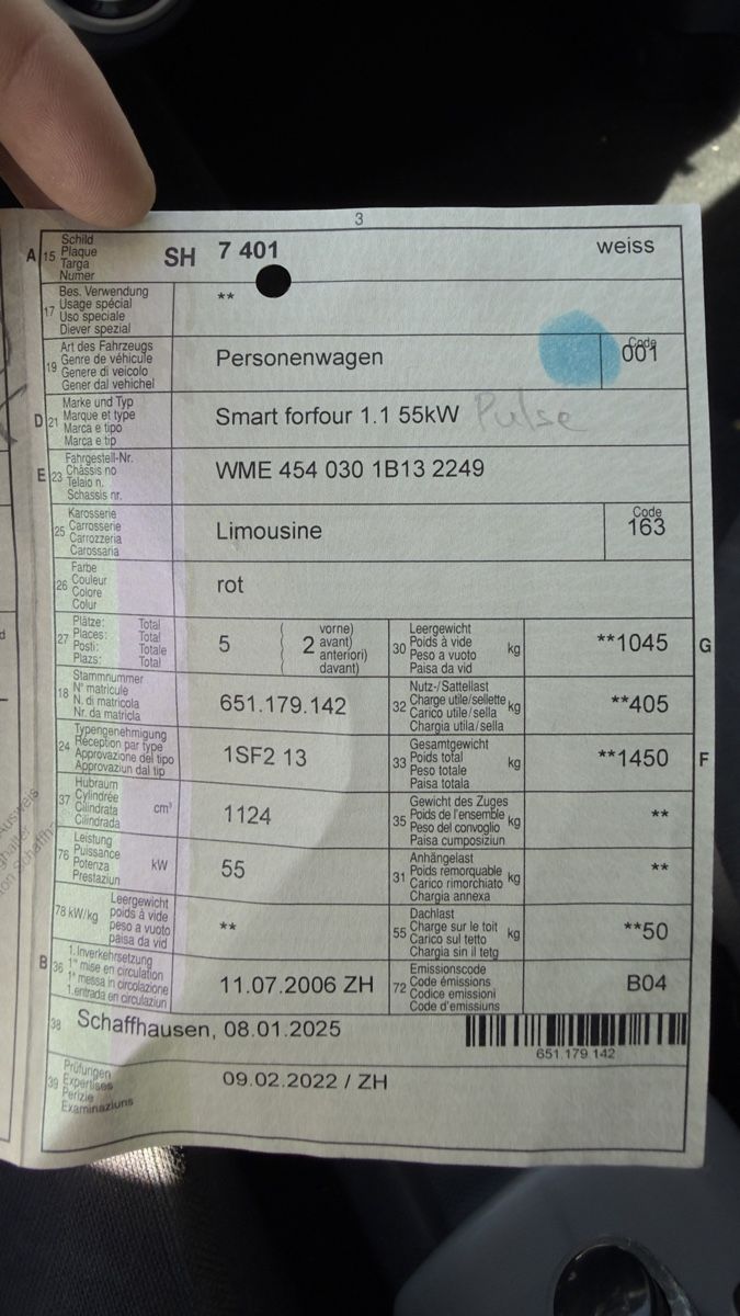 Smart Automobili: Smart forfour – Usato da Wetzikon ZH venduto da HD2004 6