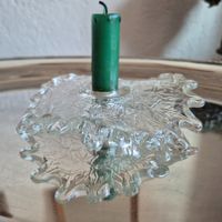 Glas Kerzenständer für Stumpenkerzen, 70er Design!