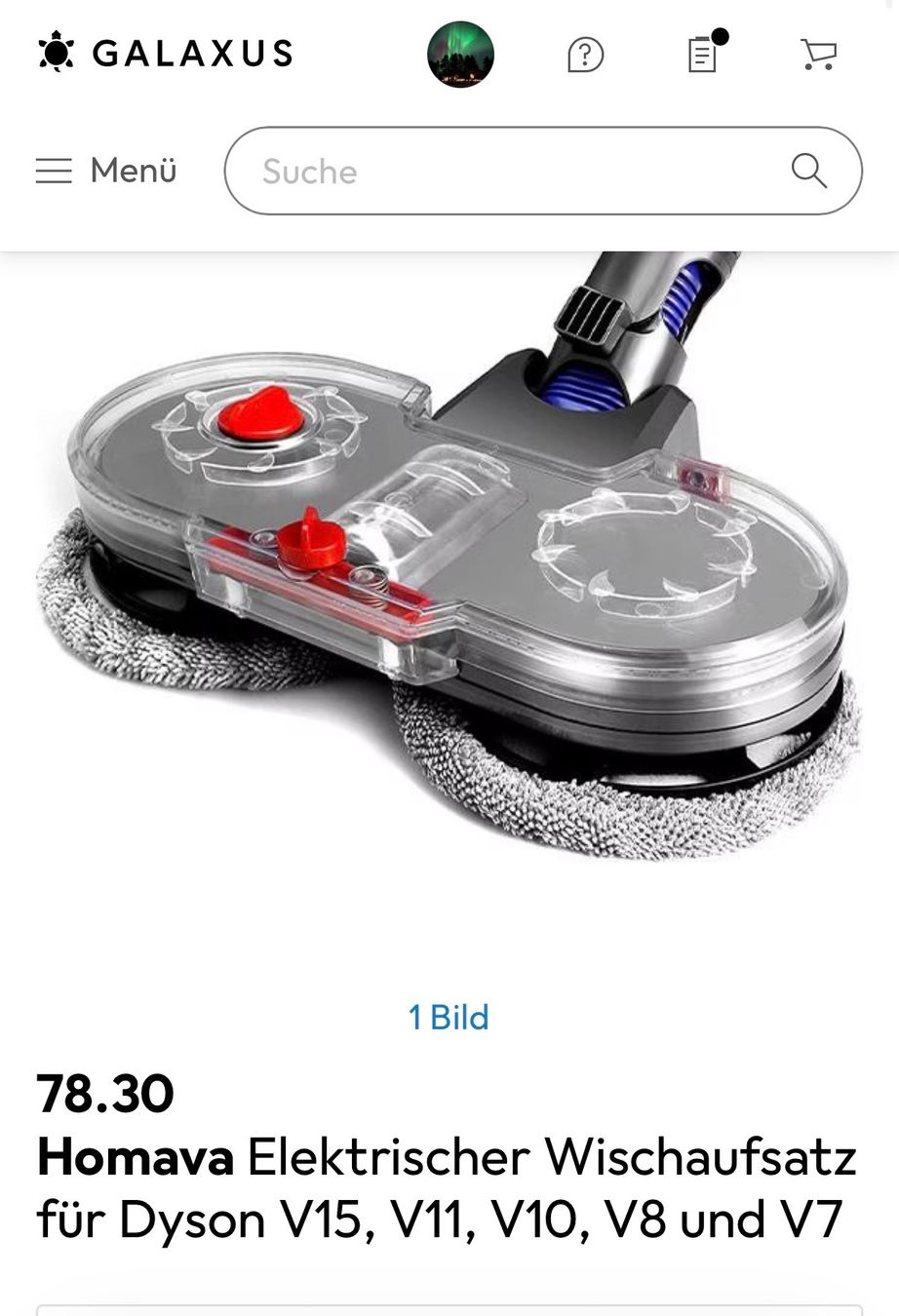 Wunderschne Wischaufsatz Dyson V11 Ebenbild