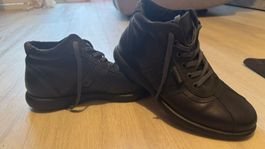 Valleverde Brand Men's Black Leather Winter Boots - Size 40
