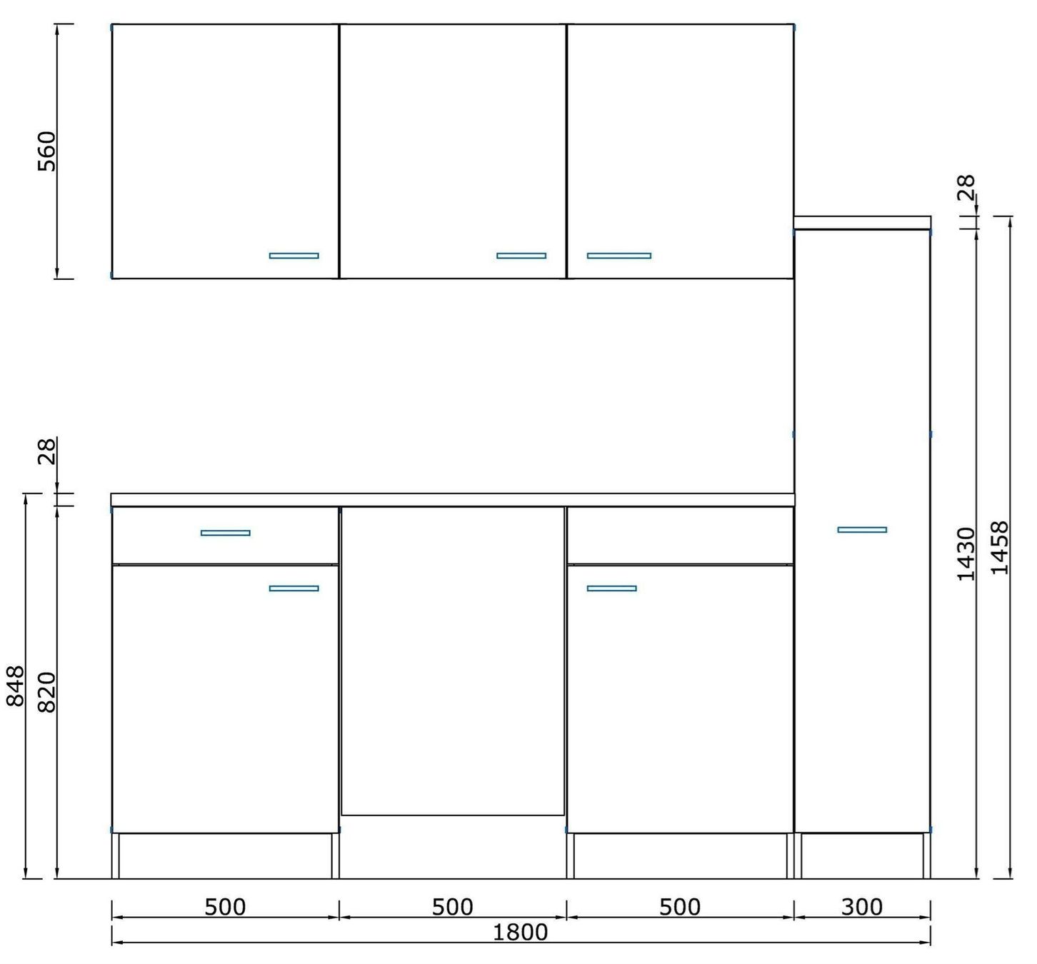 Cucine complete: 551 Singleküche Küchenzeile 180cm E/S/W - Küche Einbauküche – Nuovo e nell'imballaggio originale da Wallenwil venduto da toesstalvertrieb 7